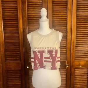 Streetwear Society Cream and Red Sleeveless Jersey